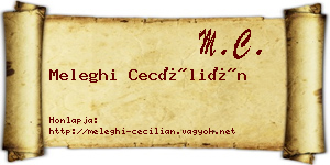 Meleghi Cecílián névjegykártya